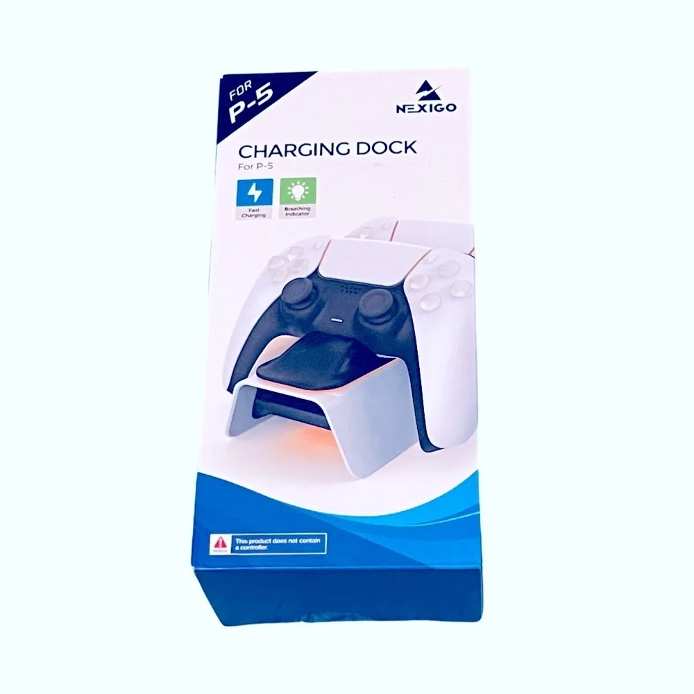 P-5 Fast Charging Dual Controller Dock for PS5 video game controllers NIB